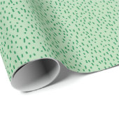 Minimalistische verspreide groene strepen cadeaupapier (Rol Hoek)