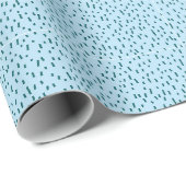 Minimalistische verspreide turquoise strepen cadeaupapier (Rol Hoek)