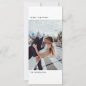 "Minimalistische Verticale Kerst Foto Elegant (Voorkant)