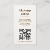 Minimalistische Verticale QR Code | Aardtint | Sch Visitekaartje (Voorkant)