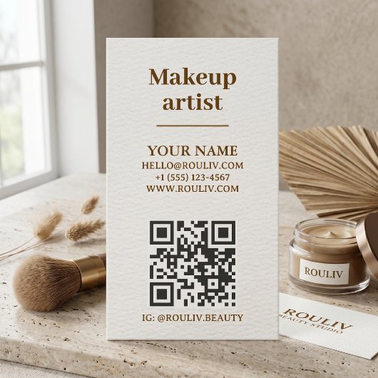 Minimalistische Verticale QR Code | Aardtint | Sch Visitekaartje