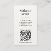 Minimalistische Verticale QR Code | Aardtint | Sch Visitekaartje (Voorkant)