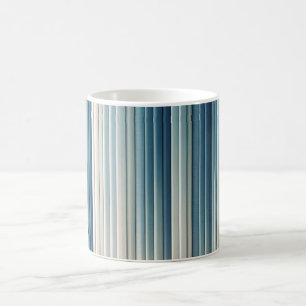 Minimalistische verticale strepen - tinten van Bl Koffiemok