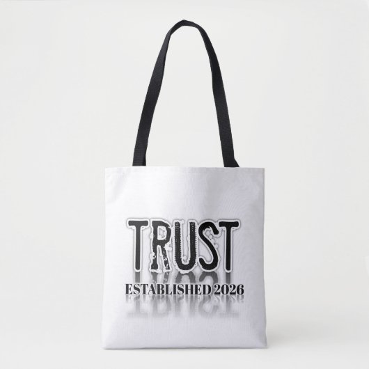 Minimalistische "Vertrouwen" Typography Tote Tas – (Voorkant)
