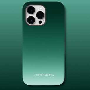 Minimalistische vervaging in groene tinten met naa Case-Mate iPhone 14 pro max hoesje