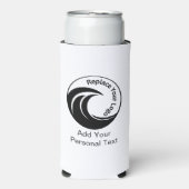 Minimalistische vervanging logo & Aangepaste tekst Seltzer Blikjeskoeler (Seltzer Voorkant)