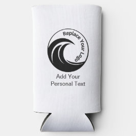 Minimalistische vervanging logo & Aangepaste tekst Seltzer Blikjeskoeler