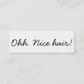 Minimalistische verwijzing naar Hair Salon Verwijz Mini Visitekaartje (Voorkant)