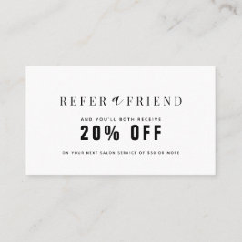 Minimalistische verwijzing naar witte en zwarte sa visitekaartje