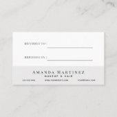 Minimalistische verwijzing naar witte en zwarte sa visitekaartje (Achterkant)