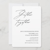 Minimalistische Verzamel Samen Thanksgiving Diner Kaart (Voorkant)