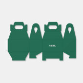 Minimalistische vet aangepaste tekst groen bedankdoosjes (Uitgevouwen)