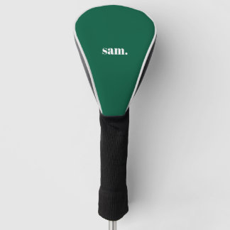Minimalistische vet aangepaste tekst groen golfheadcover