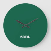 Minimalistische vet aangepaste tekst groen grote klok (Voorkant)