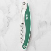 Minimalistische vet aangepaste tekst groen kurkentrekker (Voorkant)