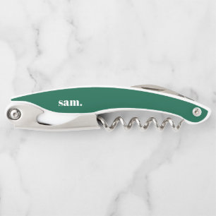 Minimalistische vet aangepaste tekst groen kurkentrekker