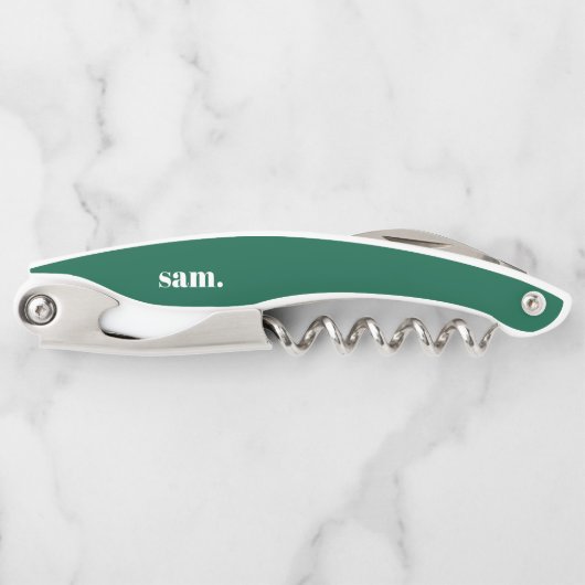 Minimalistische vet aangepaste tekst groen kurkentrekker (Voorkant)