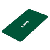 Minimalistische vet aangepaste tekst groen magneet (Linkerzijde)