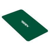 Minimalistische vet aangepaste tekst groen magneet (Rechterzijde)