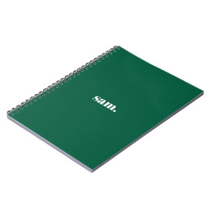 Minimalistische vet aangepaste tekst groen notitieboek