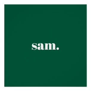 Minimalistische vet aangepaste tekst groen perfect poster