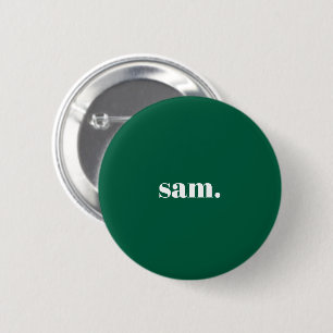 Minimalistische vet aangepaste tekst groen ronde button 5,7 cm