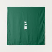 Minimalistische vet aangepaste tekst groen wandkleed (Voorkant (horizontaal))