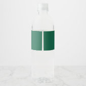 Minimalistische vet aangepaste tekst groen waterfles etiket (Achterkant)