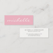 Minimalistische Vet Cursieve Tekst Mini Visitekaartje (Voorkant / Achterkant)