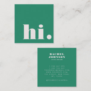 Minimalistische Vet Typografie Fles Groen Modern h Vierkante Visitekaartje