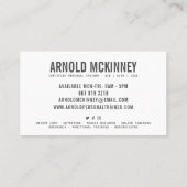 Minimalistische vet zwart en grijs personal traine visitekaartje (Achterkant)