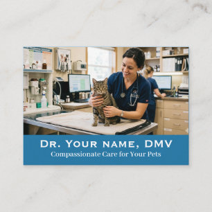 Minimalistische veterinaire kliniek Aanpasbare fot Visitekaartje