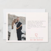 Minimalistische vetgedrukte foto Coral Botanical Bedankkaart (Achterkant)