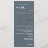Minimalistische vetgedrukte tekst markeert bruilof menu (Voorkant)