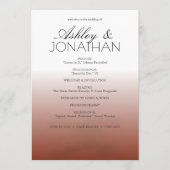 Minimalistische vetgedrukte tekst markeert bruilof programmakaart (Voorkant)