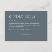 Minimalistische vetgedrukte tekst markeert bruilof RSVP kaartje (Voorkant)