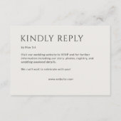 Minimalistische Vetgedrukte Tekstaccenten Bruiloft RSVP Kaartje (Voorkant)