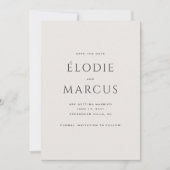 Minimalistische vetgedrukte typografie Modern Save Kaart (Voorkant)