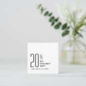 Minimalistische vette zwart-wit coupon (Staand voorkant)