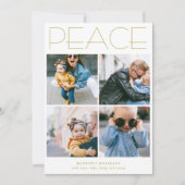 MINIMALISTISCHE vier foto collage op maat voor de  Feestdagenkaart (Voorkant)