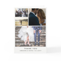 Minimalistische vier huwelijksfoto's dank je