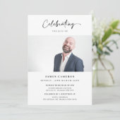 Minimalistische viering van het leven begrafenis f kaart (Staand voorkant)