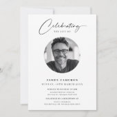 Minimalistische viering van het leven begrafenis f kaart (Voorkant)