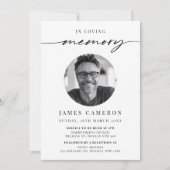 Minimalistische viering van het leven begrafenis f kaart (Voorkant)