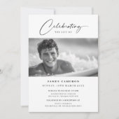 Minimalistische viering van het leven begrafenis f kaart (Voorkant)