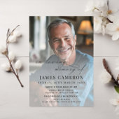 Minimalistische viering van het leven begrafenis f kaart