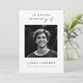 Minimalistische viering van het leven begrafenis f kaart (Staand voorkant)