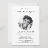 Minimalistische viering van het leven begrafenis f kaart (Voorkant)