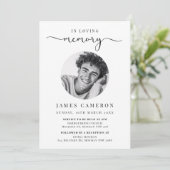 Minimalistische viering van het leven begrafenis f kaart (Staand voorkant)