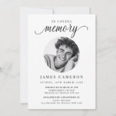 Minimalistische viering van het leven begrafenis f kaart (Voorkant)